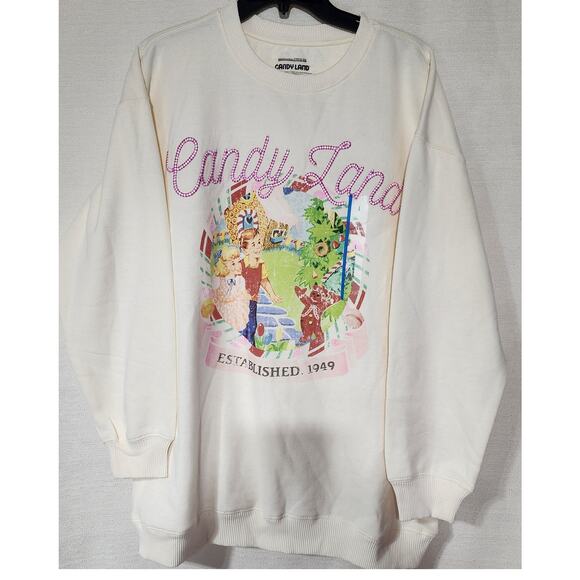 Candy land white sweater men's Large - Picture 1 of 6